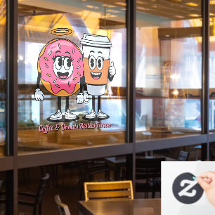 Customize Coffee And Donuts Besties Forever Promo Window Cling