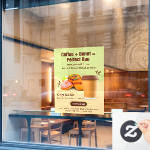 Customize Coffee And Donuts The Perfect Duo Window Cling