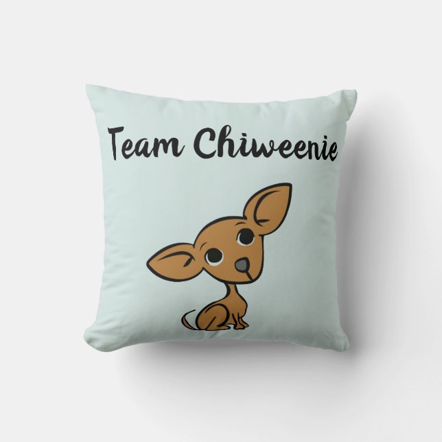 customize color team chiweenie puppy pillow (Front)