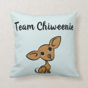 customize color team chiweenie puppy pillow