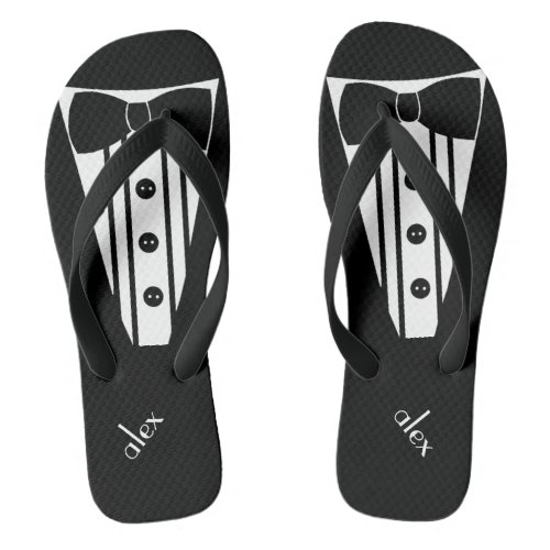 Customize Color Tuxedo _Groomsmen Flip Flops