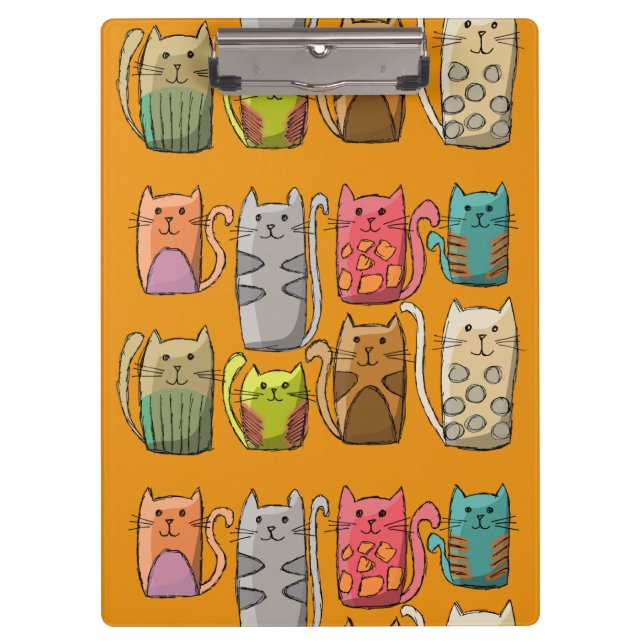 Customize colorful cats clipboard (Front)