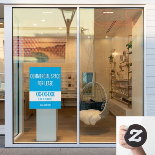 Customize Commercial Property For Lease Mall Shop  Window Cling