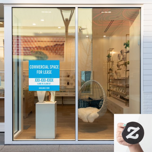 Customize Commercial Property For Lease Mall Shop  Window Cling (Store Window)