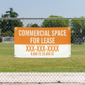 Customize Commercial Space For Lease Fence  Banner