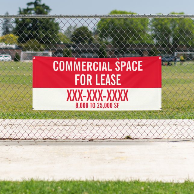 Customize Commercial Space For Lease Fence  Banner (Insitu)