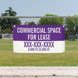 Customize Commercial Space For Lease Fence  Banner