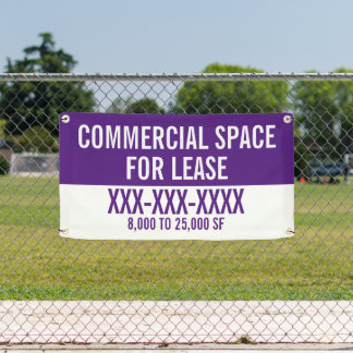 Customize Commercial Space For Lease Fence Banner