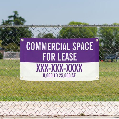Customize Commercial Space For Lease Fence  Banner