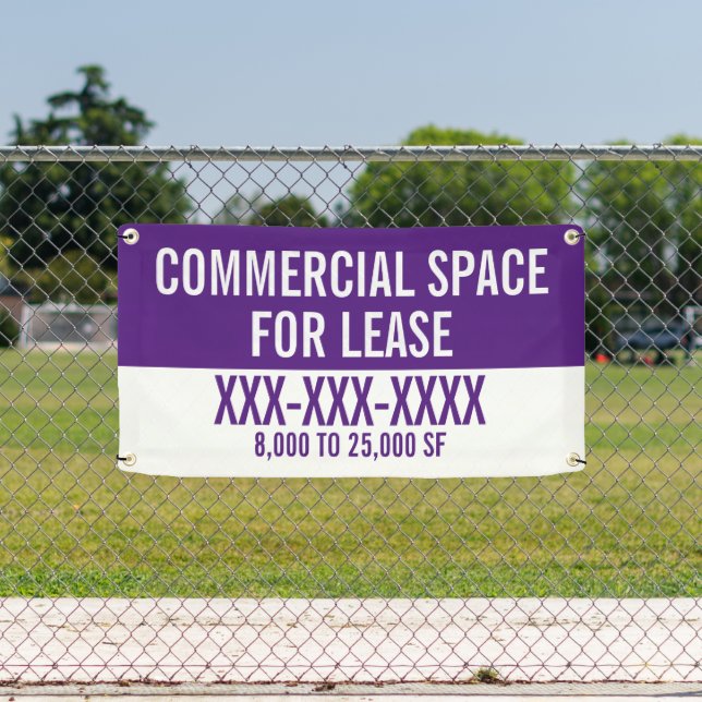 Customize Commercial Space For Lease Fence  Banner (Insitu)