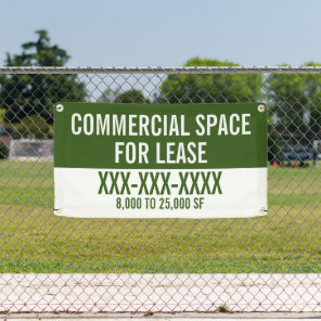 Customize Commercial Space For Lease Fence  Banner