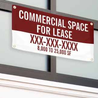 Customize Commercial Space For Lease Fence Banner