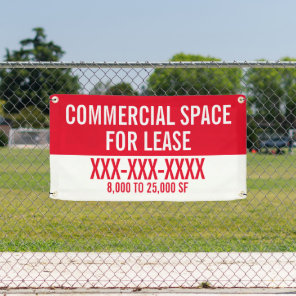 Customize Commercial Space For Lease Fence  Banner