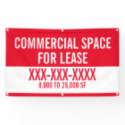 Customize Commercial Space For Lease Fence Banner