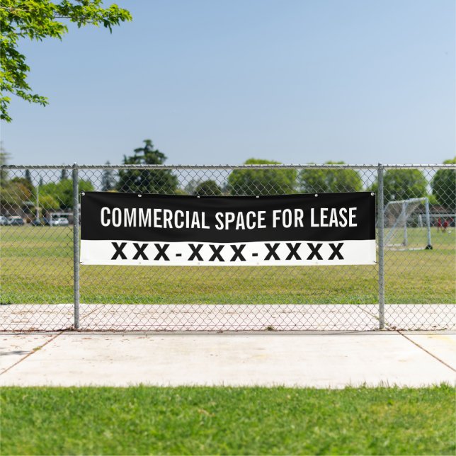 Customize Commercial Space For Lease Fence  Banner (Insitu)