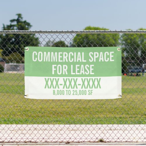 Customize Commercial Space For Lease Fence  Banner