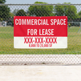 Customize Commercial Space For Lease Fence Banner