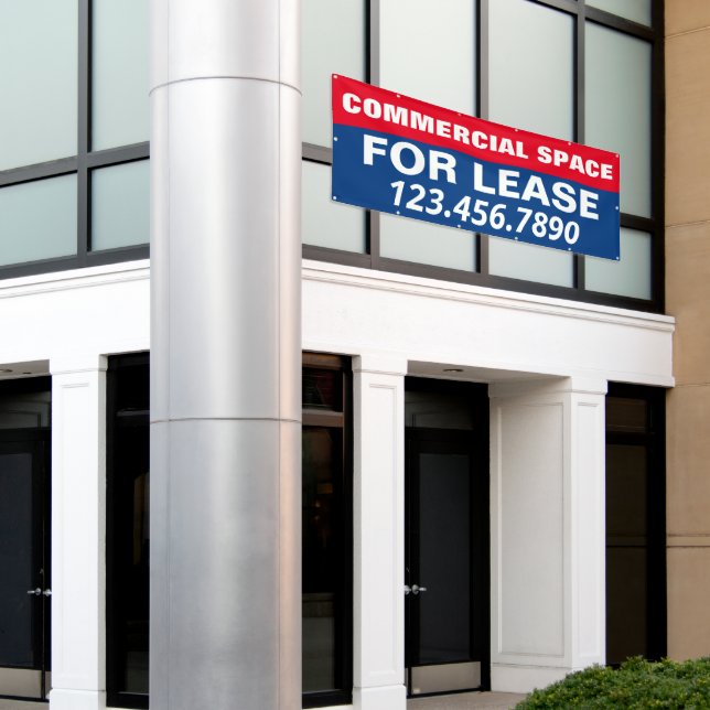 Customize Commercial Space For Lease Large Banner (Outside Building)