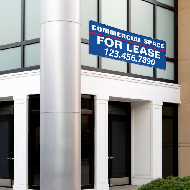 Customize Commercial Space For Lease Large  Banner (Outside Building)