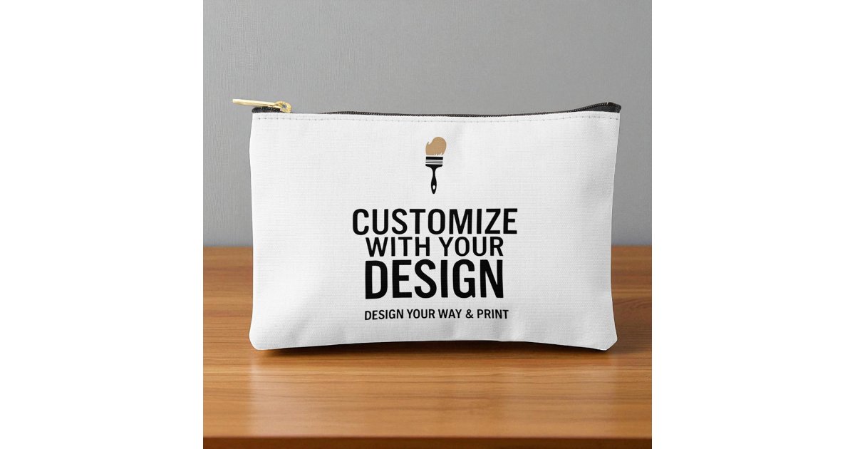 Customize Company Branded Custom Personalized Accessory Pouch | Zazzle