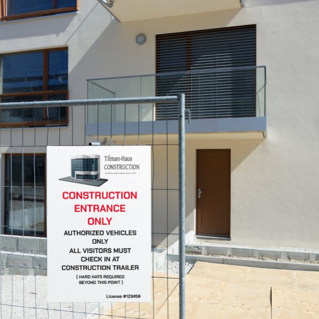 Customize Construction Contractor Logo Site Entran Sign (Creator Uploaded)