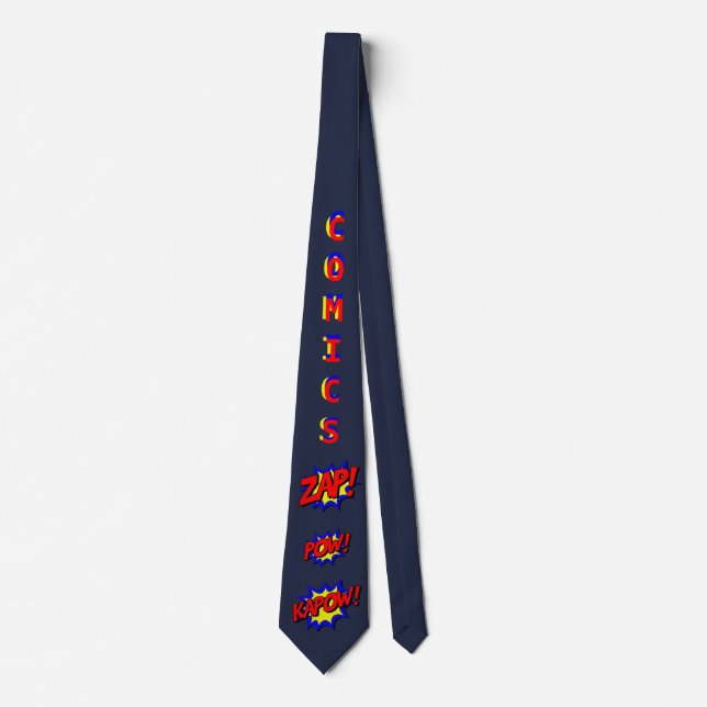 Customize Cool Comics Party Neck Tie (Front)
