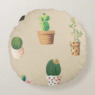 Customize Cool Flowers Round Pillow