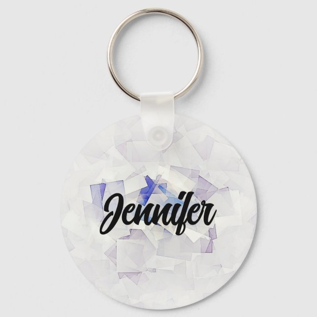CUSTOMIZE | Cool Geometric Background Keychain (Front)