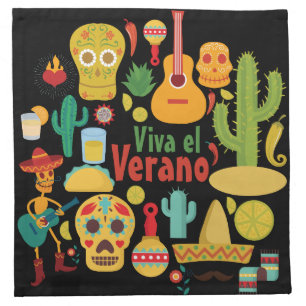 Customize Cool Mexico Monuments Design Cloth Napkin