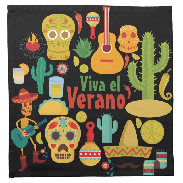 Customize Cool Mexico Monuments Design Cloth Napkin (Front)