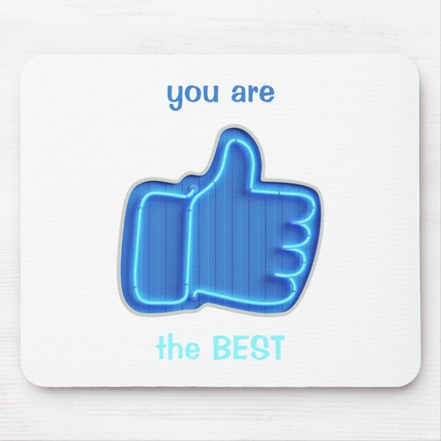 Customize Cool Neon Hand Mouse Pad (Front)