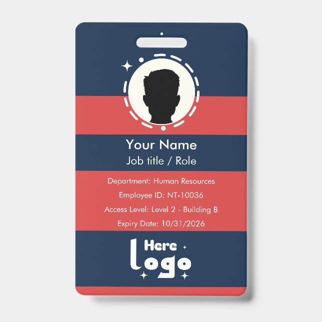 Customize corporate employee ID Badge (Front)