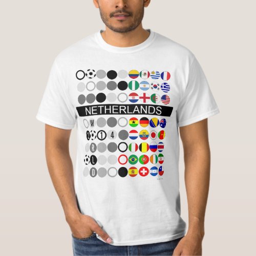 Customize Country Name World Soccer Flags T_Shirt