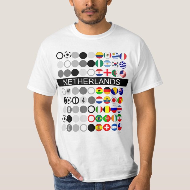 Customize Country Name World Soccer Flags T-Shirt (Front)