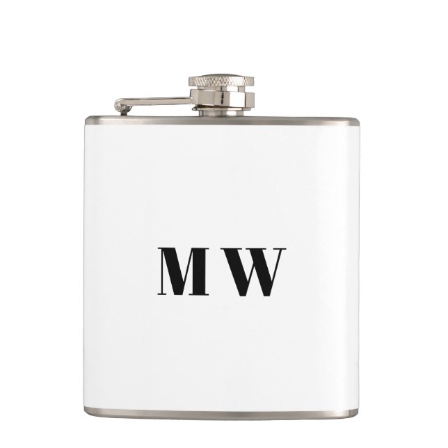 Customize Couple initials Wedding Favors Flask (Front)