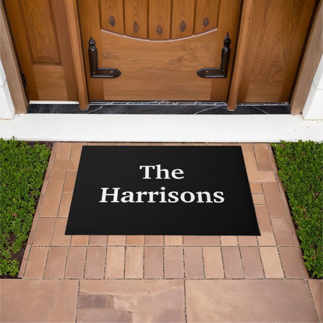 Customize Couple's last name, family name Doormat (Outdoor)