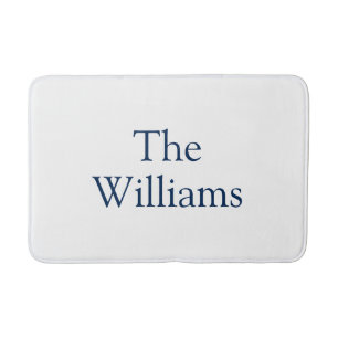 Customize Couple's last name family name text Bath Mat
