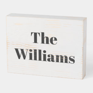 Customize Couple's last name, family name Wooden Box Sign