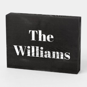 Customize Couple's last name, family name Wooden Box Sign