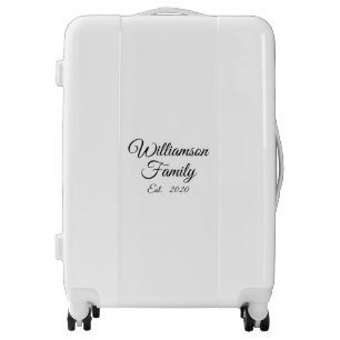 Customize Couple's last name, year, number Luggage