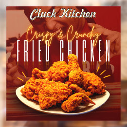 Customize Crispy Crunchy Fried Chicken Promo Window Cling