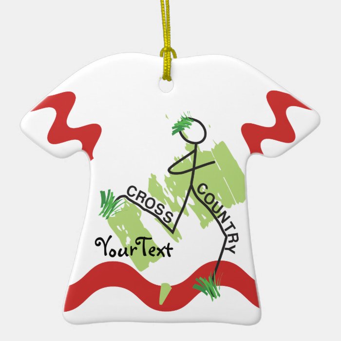 CUSTOMIZE Cross Country Grass Runner Christmas Ornament