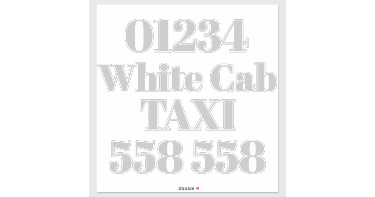 Customize Cut Vinyl Sticker - Private Taxi | Zazzle