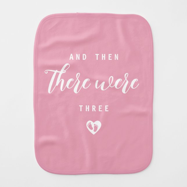 Customize Cute And Then There Were Number Baby Burp Cloth (Front)