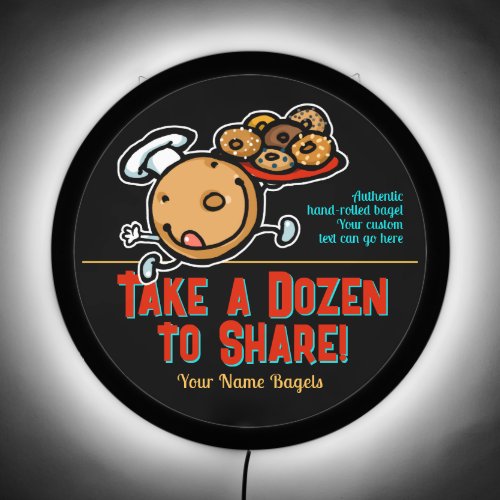 CUSTOMIZE Cute Bagel Business promotional sign 