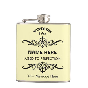 Customize cute birthday hip flask