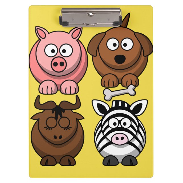 Customize Cute Child Animals Clipboard for Kids (Front)