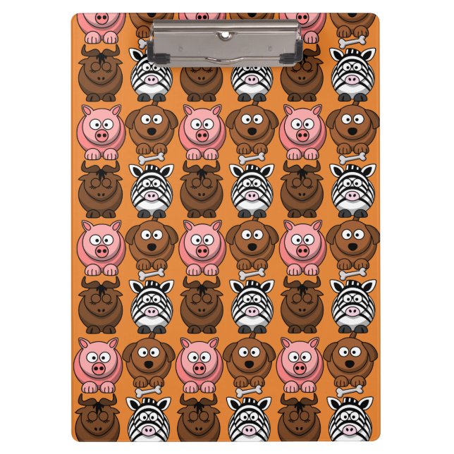 Customize Cute Child Animals Clipboard fro Kids (Front)