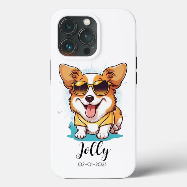 Customize Cute Dog Apple iPhone 13 Case (Back)