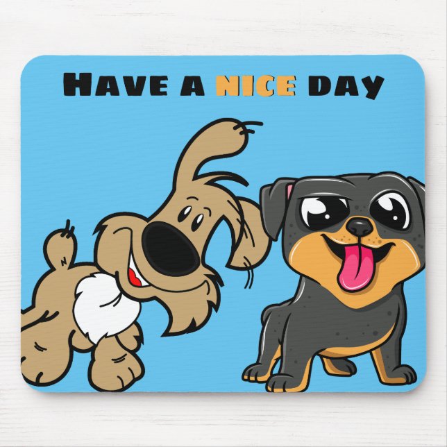 Customize Cute Doggy Mouse Pad (Front)
